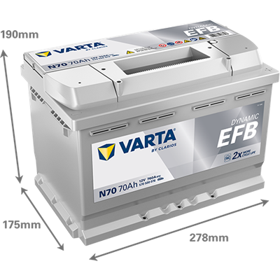 VARTA ProMotive EFB 12 V 70 Ah 760 CCA Start-Stop Akü