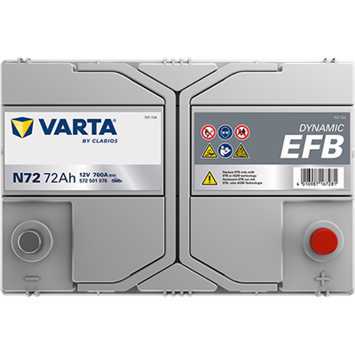 VARTA N72 ProMotive EFB 12 V 72 Ah 760 CCA Start-Stop Akü