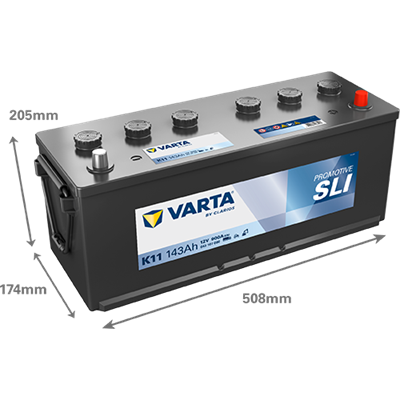 VARTA ProMotive SLI 12V 143Ah 900 A – Ağır Ticari Akü-K11