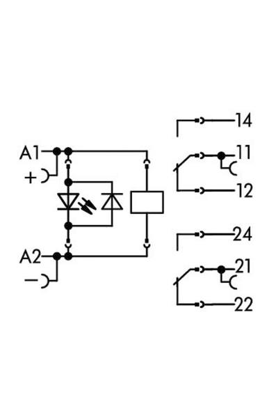 Wago 788-312 Dc 24V 2x8A Soketli Durum Göstergeli Röle Modülü