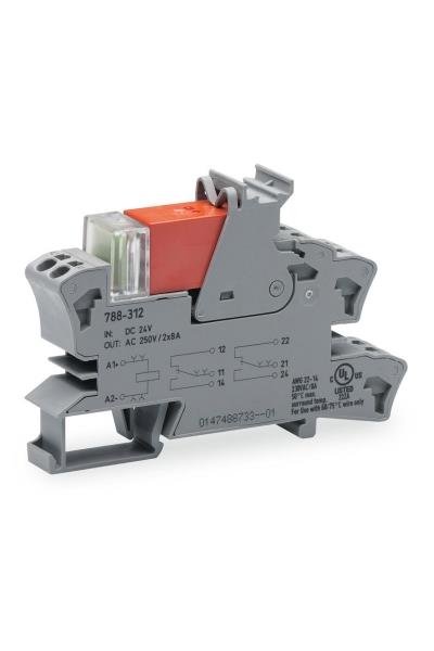 Wago 788-312 Dc 24V 2x8A Soketli Durum Göstergeli Röle Modülü