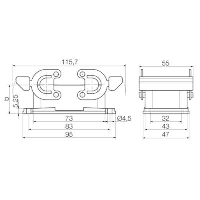 Weidmuller 1205000000 HDC 10B ABU