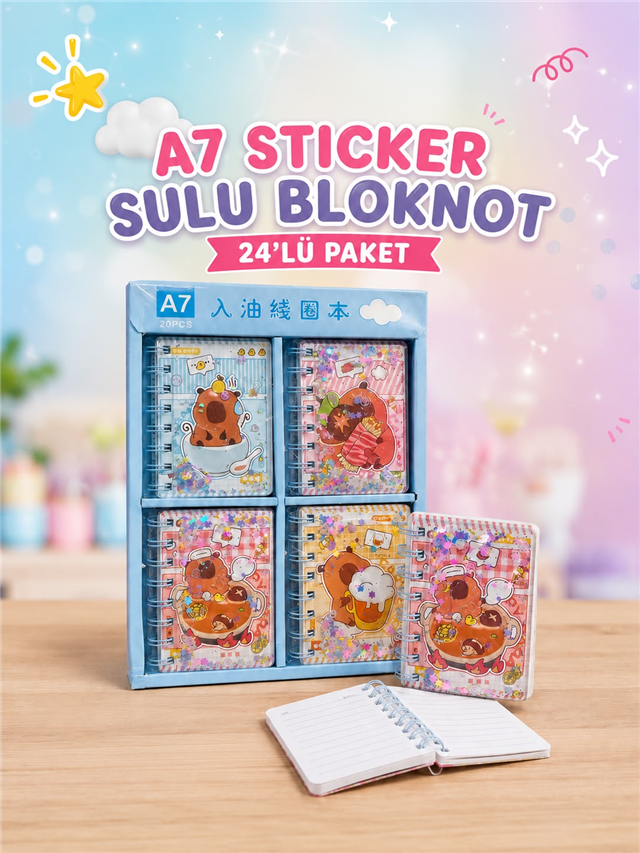 A7 STİCKER SULU BLOKNOT 24 LÜ
