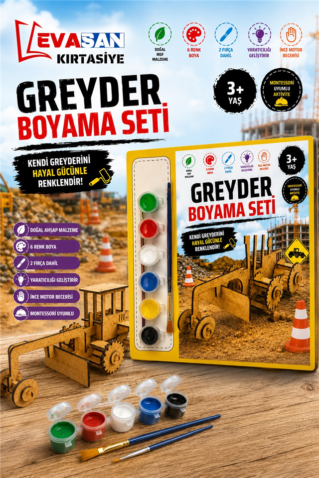 ALG-6016 GREYDER AHŞAP BOYAMA SETİ