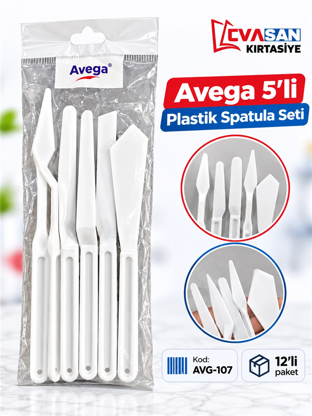 AVG 107 PLASTİK SPATULA SETİ 5 Lİ