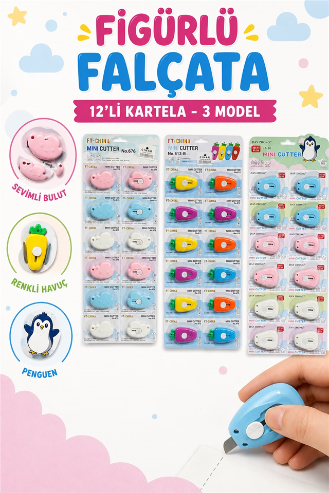 ÇNR 613-8 FALÇATA FİGÜRLÜ 12 Lİ KARTELA *720
