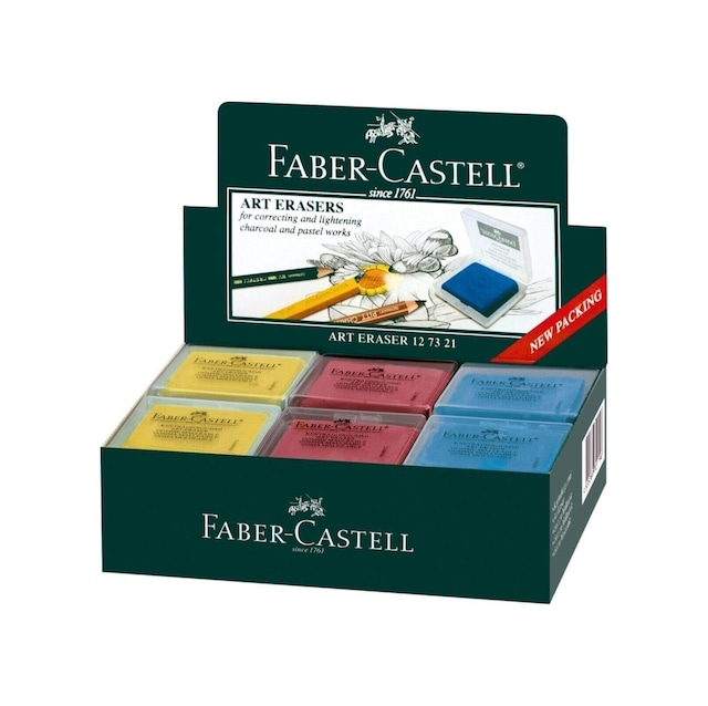 FABER HAMUR SİLGİ RENKLİ PLASTİK KUTU 18Lİ