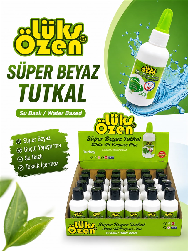 LÜKS ÖZEN EN71-1 SU BAZLI SÜPER BEYAZ TUTKAL 50G P:24 LÜ