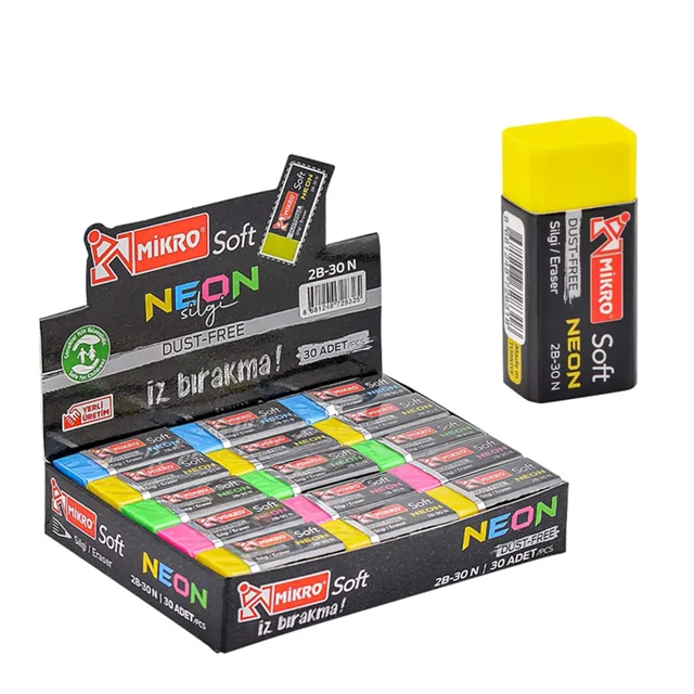 MİKRO DUST FREE NEON SİLGİ 30 LU