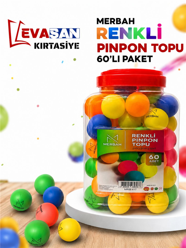 MRB-417 RENKLİ PİNPON TOPU PK:60 LI 