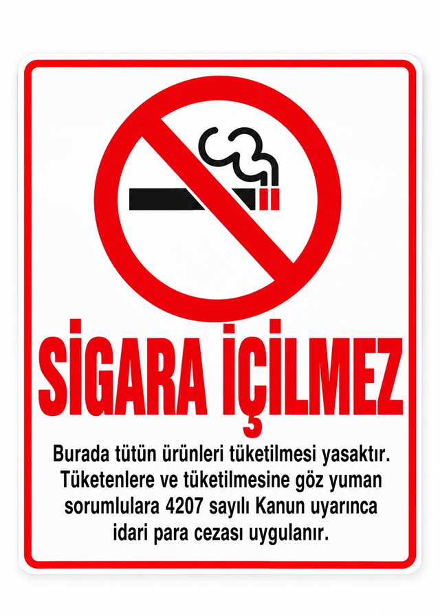ODK 35X50 SİGARA İÇİLMEZ YAZISI SELEFON ÇITALI