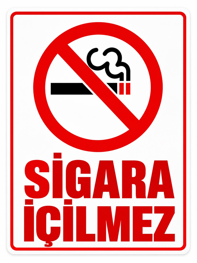 ODK 50X70 SİGARA İÇİLMEZ YAZISI SELEFON ÇITALI