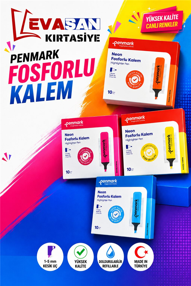 PENMARK TEK RENK FOSFORLU KALEM PK:10 LU