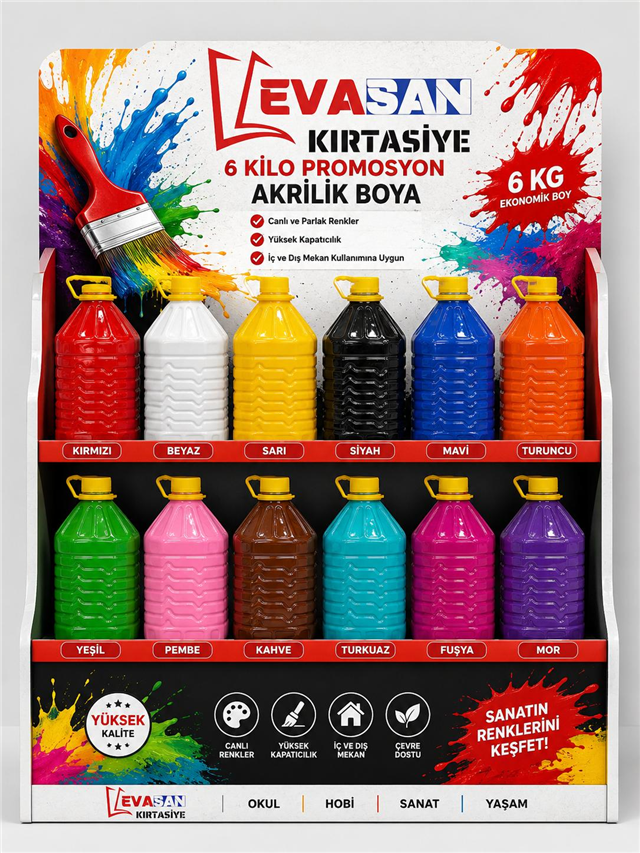 PROMOSYON AKRİLİK BOYA 6 KĞ 