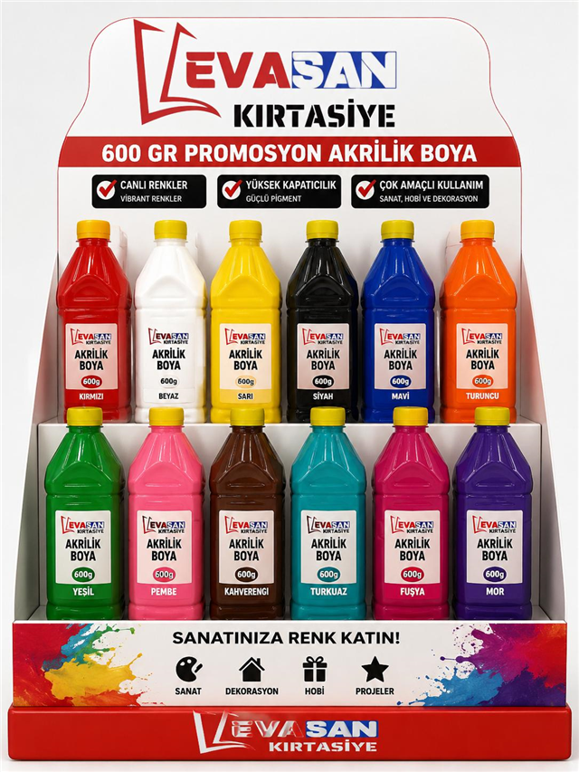 PROMOSYON AKRİLİK BOYA 600 GR.