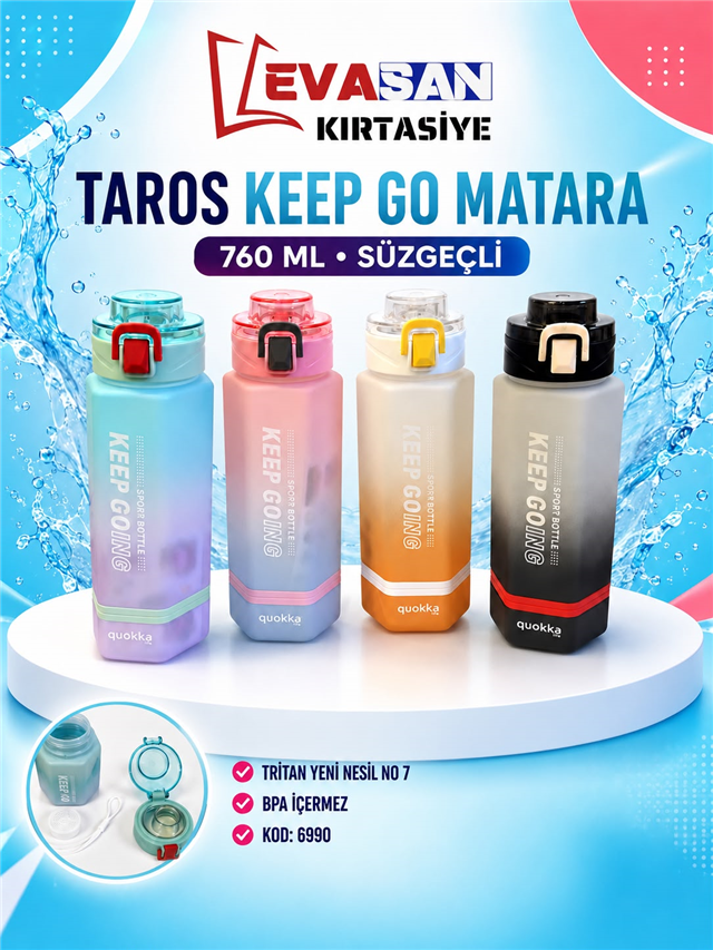 TAROS 6990 KEEP GO SÜZGEÇLİ MATARA 760 ML 