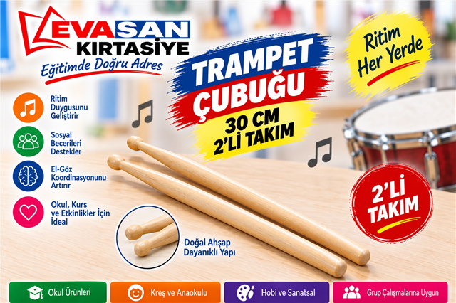 TRAMPET ÇUBUĞI 30 CM 2 Lİ TAKIM