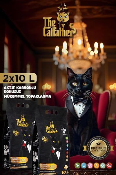 Pro Miyu 2x10 Litre Extra Aktif Karbonlu Kokusuz Kedi Kumu - Premium, Extra Tozsuz, Topaklanan