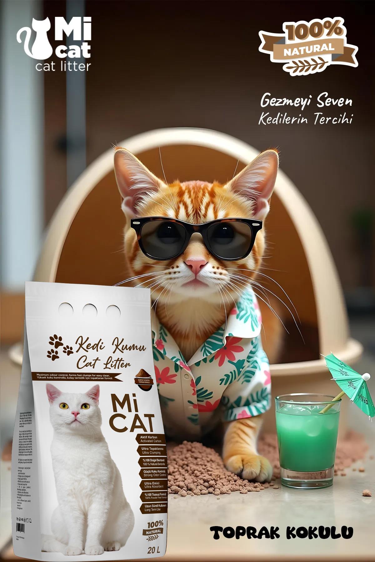 MiCat 20 Litre Toprak Kokulu Kedi Kumu - Aktif Karbonlu, Süper ...
