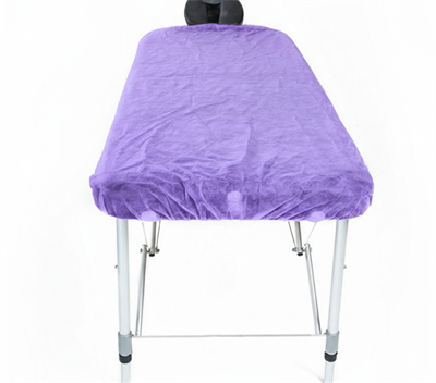 Yeni Nesil Ultrasonic Üretim Lastikli Sedye Örtüsü 80X240 - Lila