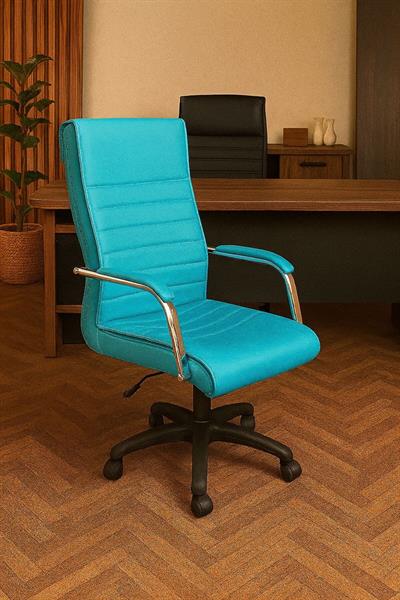 Staryo Mavi Bilgisayar Koltuğu – Ergonomik Bel Destekli, Ayarlanabilir Yükseklikli