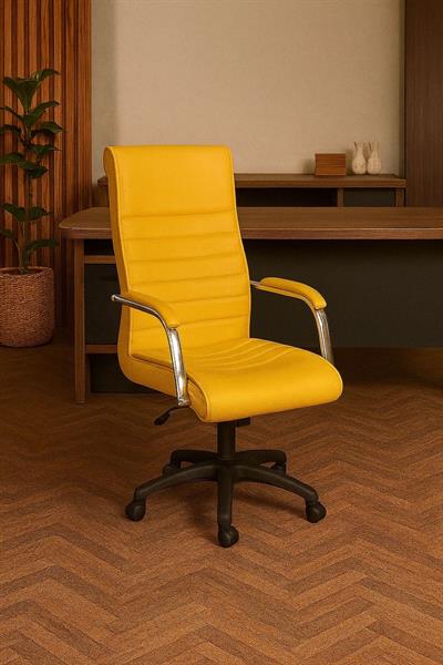 Staryo Sarı Bilgisayar Koltuğu – Ergonomik Bel Destekli, Ayarlanabilir Yükseklikli