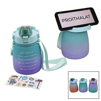 1.3LT PİPETLİ RENKLİ PLASTİK SULUK MATARA KİLİTLİ KAPAKLI TELEFONLUKLU