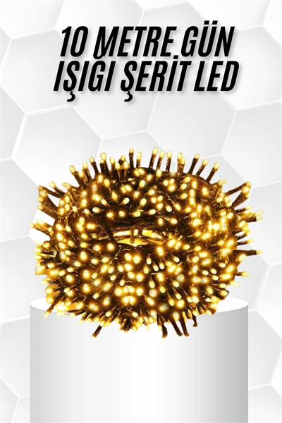10 Metre Led Işık Gün Işığı Her Ortama Uygun Ampüllü