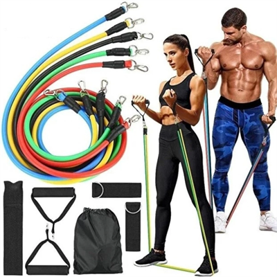 11 Parça Çok Fonksiyonlu Spor Egzersiz Bandı Seti