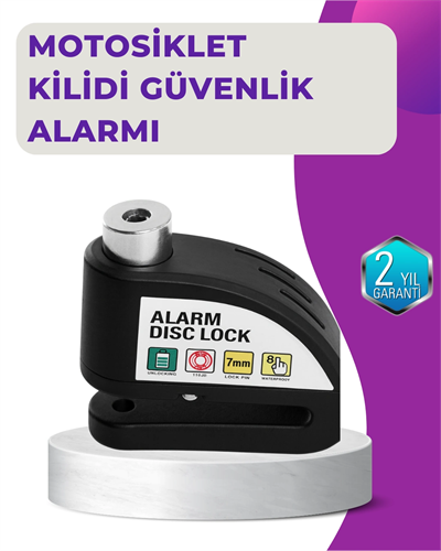 110 dB Alarm Disk Kilidi Motosiklet Scooter Bisiklet Güvenlik