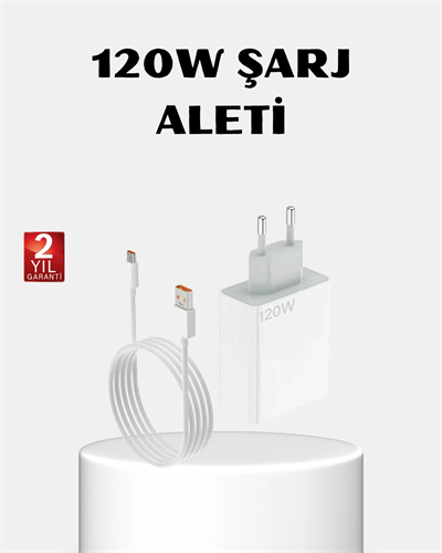 120W Type-C Hızlı Şarj Adaptörü – Akıllı Koruma ve Turbo Güç Desteği