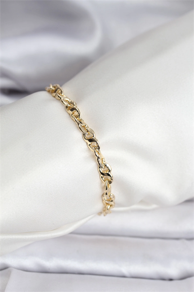 14K Gold Renk Kaplama Zincir Model CM Kadın Bileklik
