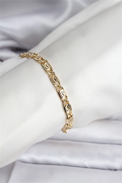 14K Gold Renk Kaplama Zincir Model CM Kadın Bileklik