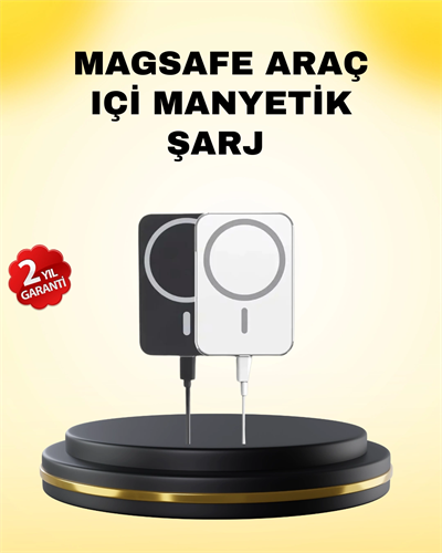 15W Kablosuz Şarj Destekli MagSafe Araç Tutucu Havalandırma Klipsli