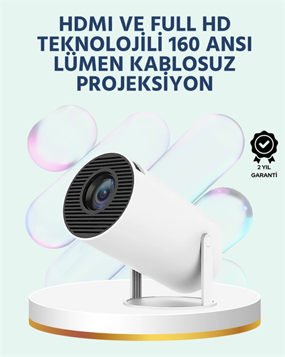 160 ANSI Lümen Parlaklığa Sahip Geniş Ekran Projeksiyon