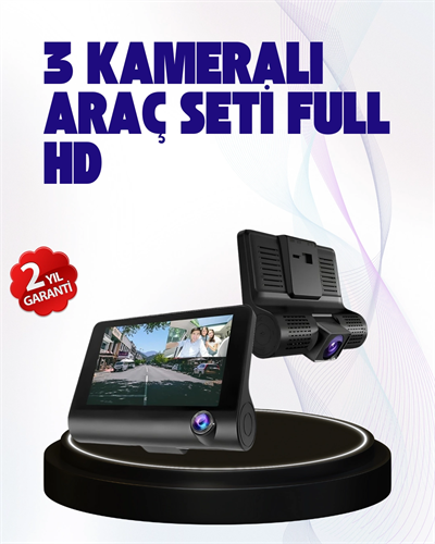 170° Geniş Açılı Araç Kamerası – 4.0” IPS Ekranlı Full HD DVR