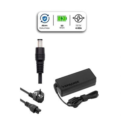 19.5V 4.62A 4.5 * 3.0mm 90W DELL İçin Laptop Adaptör