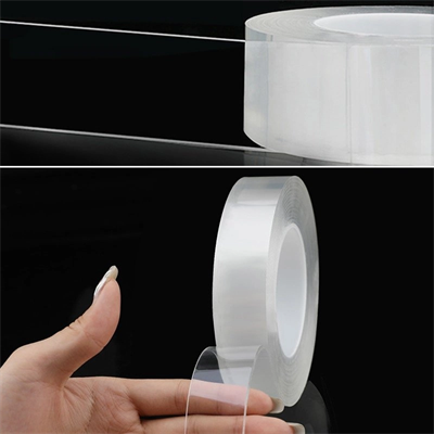 2 metre x 3 cm Şeffaf Güçlü Nano Çift Taraflı Silikon Jel Yapıştırıcı Bant