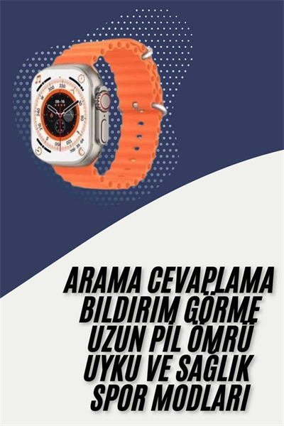 2025 Model Akıllı Saat Çift Kordon Ios Ve Android Arama Cevaplama Sesli Asistan