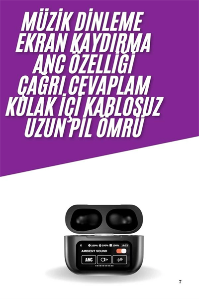 2025 Model Bluetooth Kulaklık Dokunmatik Ekran Yüksek Ses Kalitesi