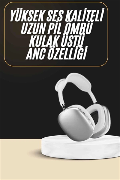 2025 Model Kulak Üstü Kablosuz Bluetooth Kulaklık Gürültü Azalta Uzun Pil