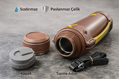 2500 ml Çift Katmanlı Vakumlu Paslanmaz Çelik Termos