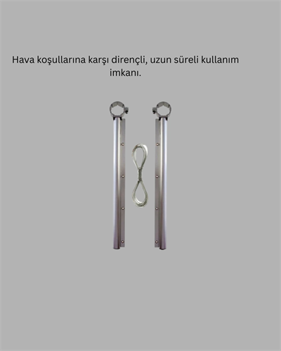 25x60 cm Çamaşır Askılığı Kare Balkon Demiri İçin Dayanıklı Tasarım