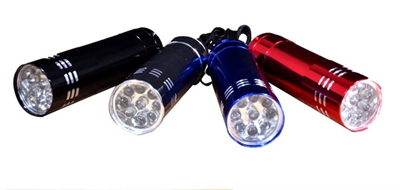 3 Adet 9 Ledli Metal Mini El Fener
