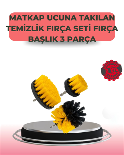 3 Parça Matkap Ucu Temizlik Fırçası Dayanıklı Naylon Kıllı