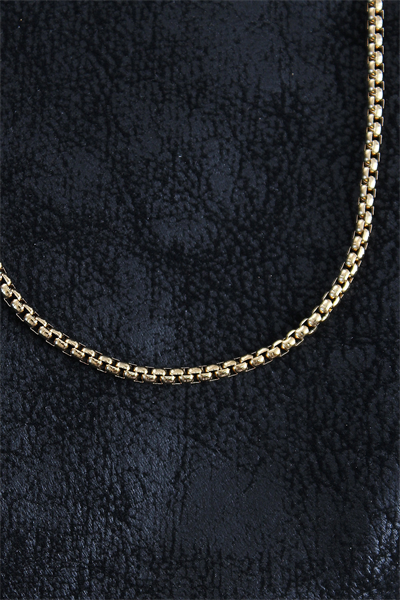 316L Çelik Örme Zincir Model Gold Renk Erkek Kolye