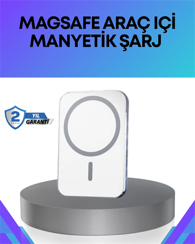 360° Döner Başlıklı MagSafe Araç Telefon Tutucu Hızlı Şarjlı