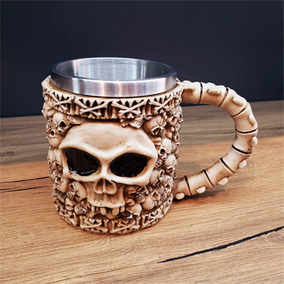 3D Tasarımlı İskelet Kupa Bardak