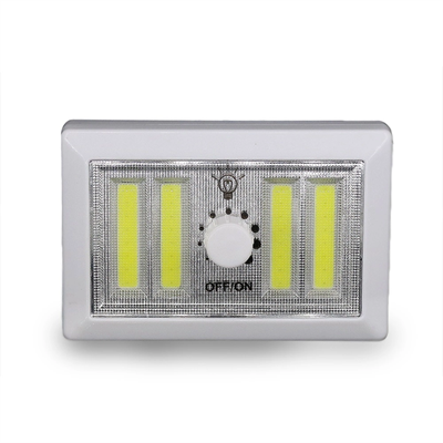 4 Ledli Pilli Led Lamba Güç Ayarlı Led Portatif Lamba Led Işık - Mıknatıslı Yapışkanlı
