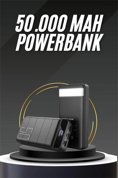 50.000 Mah Led Dijital Göstergeli USB Çıkışı Powerbank